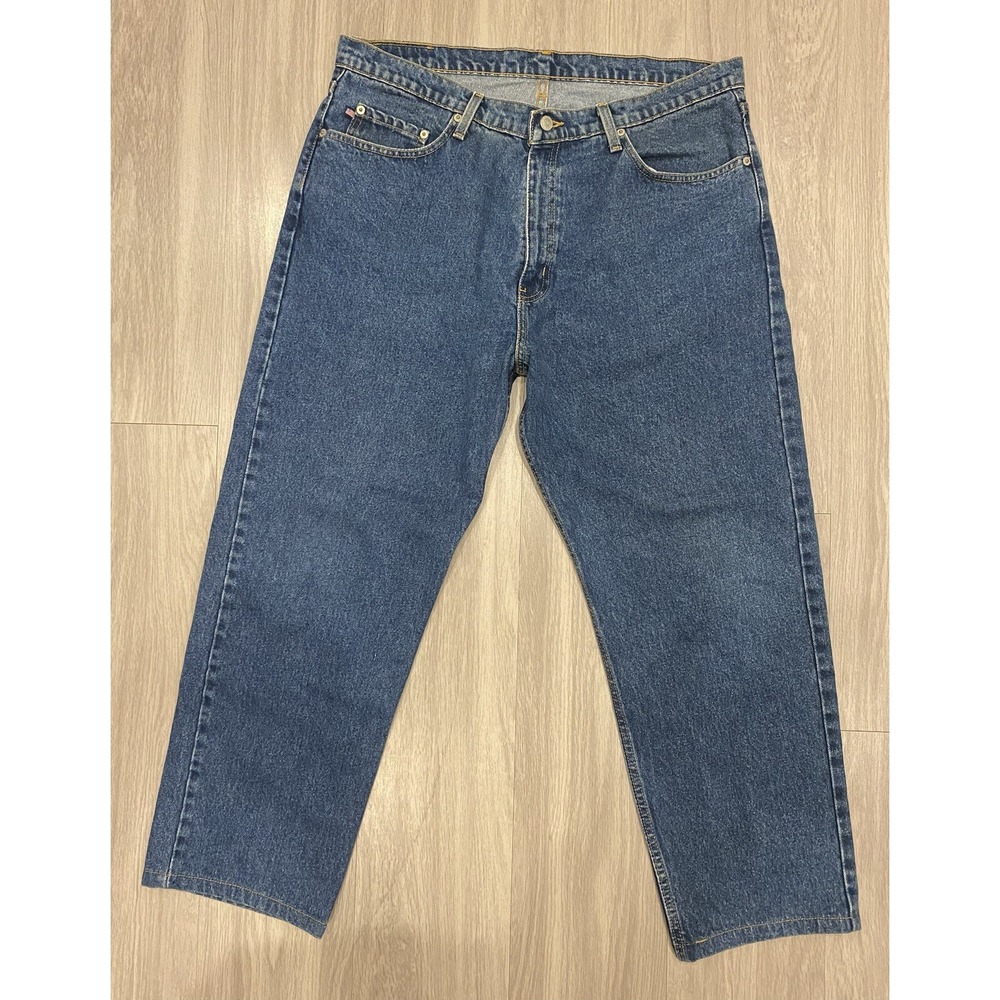Polo Jeans Co Ralph Lauren Vintage Blue Jeans 38x30 Relaxed LM2303 Distressed